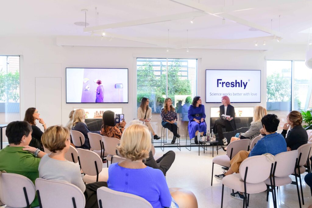 Evento Freshly Cosmetics, ottobre 2023, presso spazio IlluMi, location per eventi esclusivi a Milano Duomo.