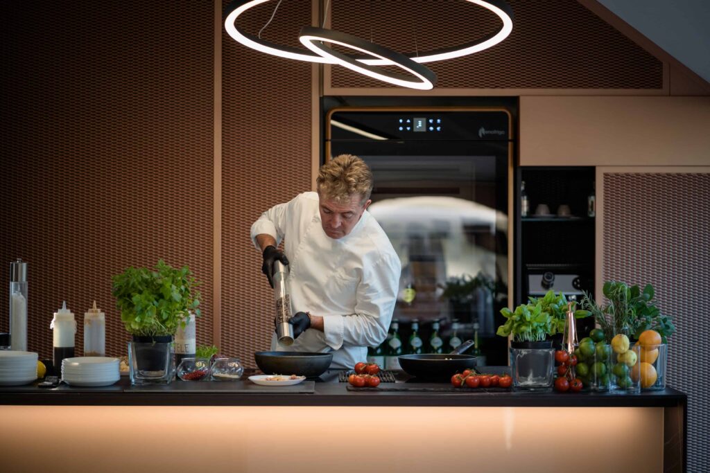Area showcooking spazio illumi milano