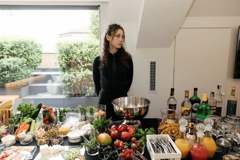 Servizio di catering durante un evento aziendale